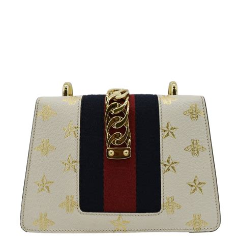 gucci style 470270|Gucci Sylvie Bee Star Mini Leather Bag 470270 DJ2SG 8571.